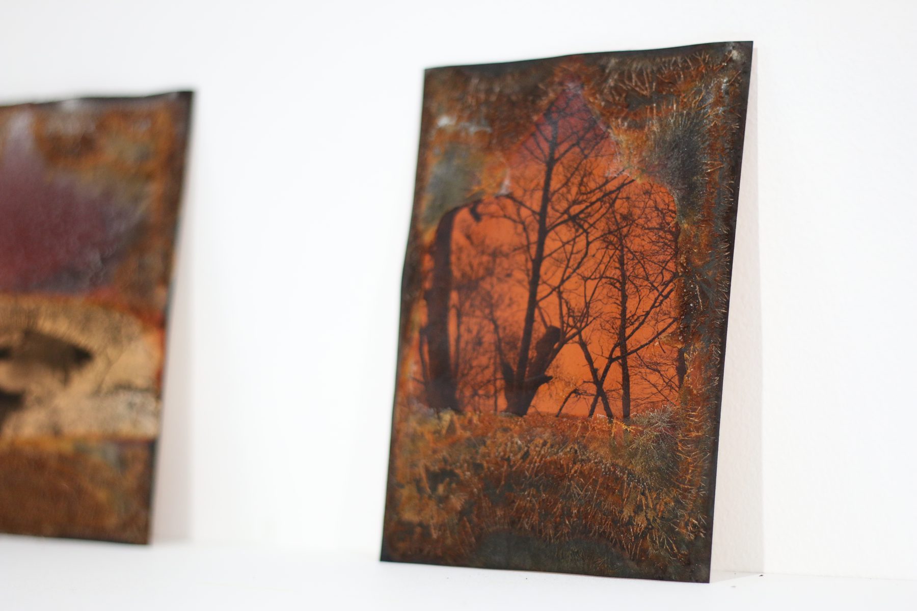 Mixed media work exhibited at Roha Gallery