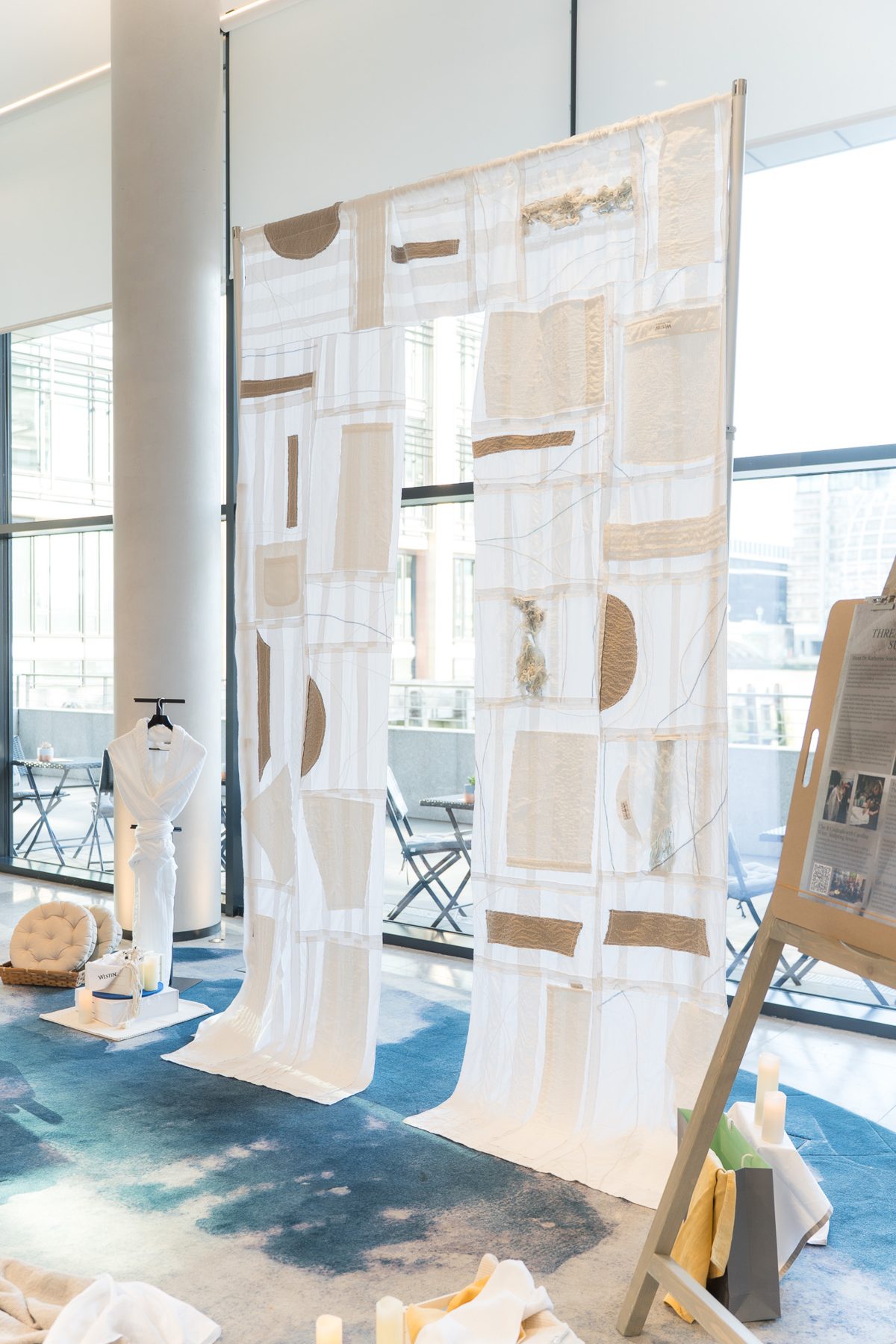 Dr Katherine Soucie textile installation at Westin London City
